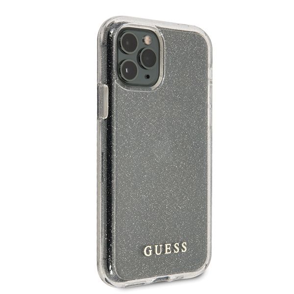 Guess GUHCN58PCGLSI iPhone 11 Prosrebrny/silver hard case Glitter