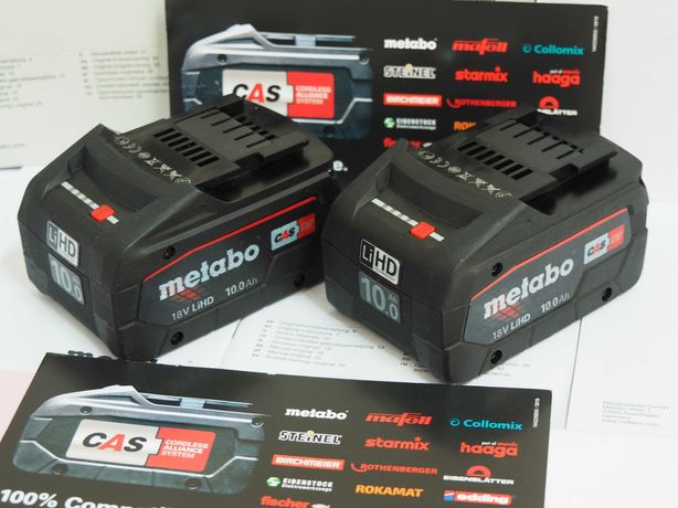 Komplet 2szt METABO 18v 10Ah bateria akumulator Najnowsza