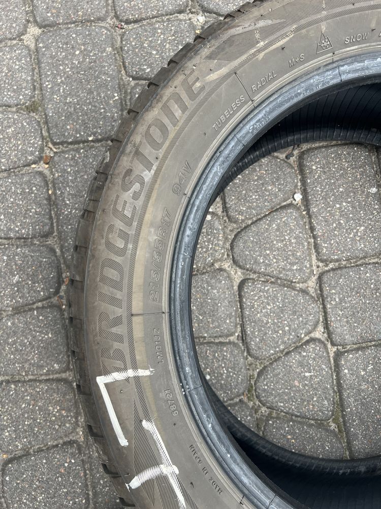Opony zimowe 215/55/17 bridgestone homolgacja audi