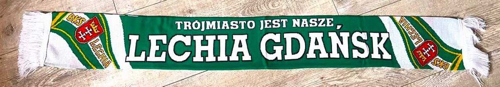 LECHIA GDAŃSK  Trójmiasto Jest Nasze !! Szalik szal piłkarski sportowy