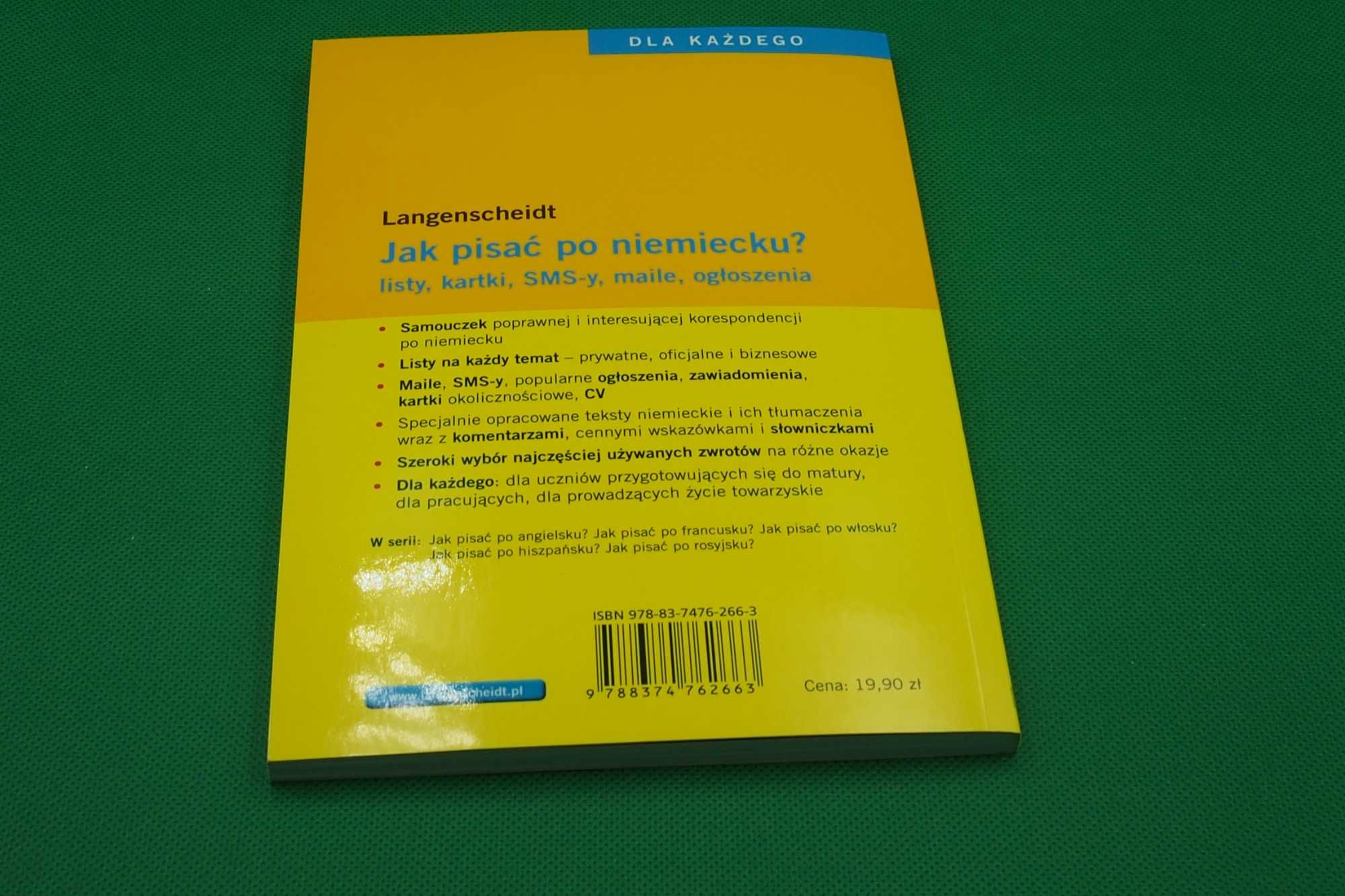 Jak pisać po niemiecku LISTY KARTKI MAILE OGŁOSZENIA Langenscheidt
