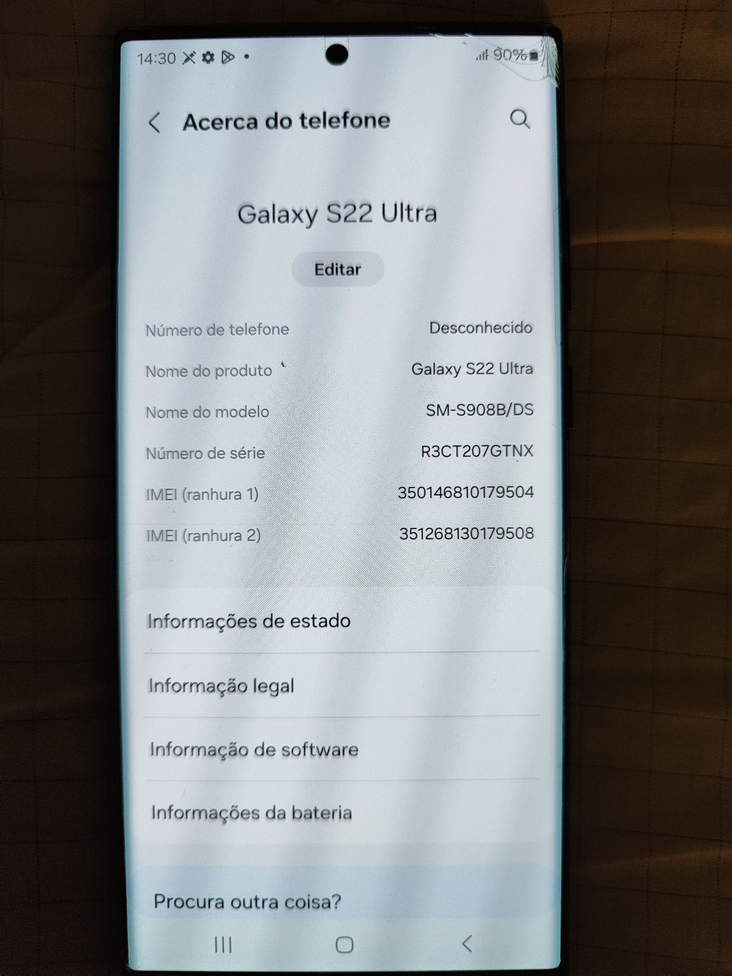 Galaxy S22 Ultra 512GB/12gb Ram