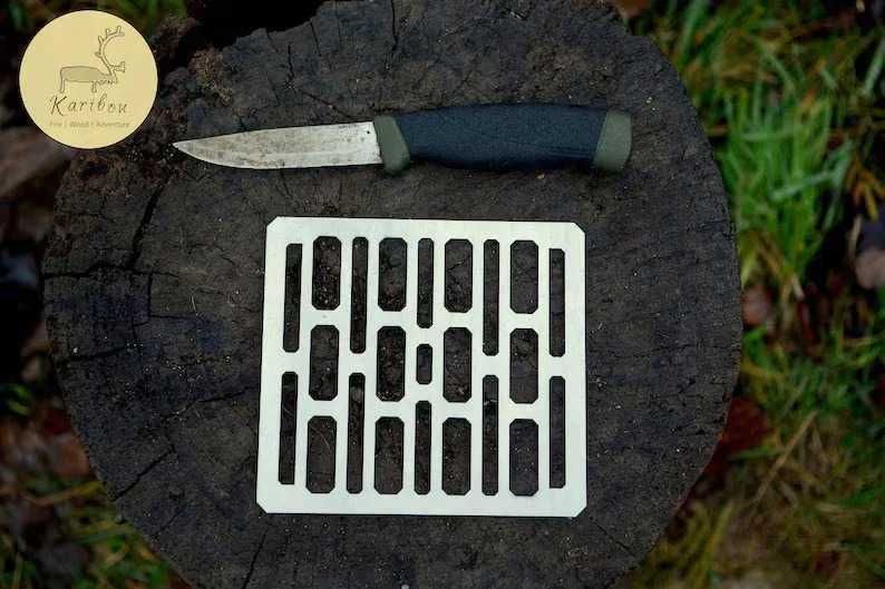 Nierdzewna kratka grillowa ruszt -  survival bushcraft