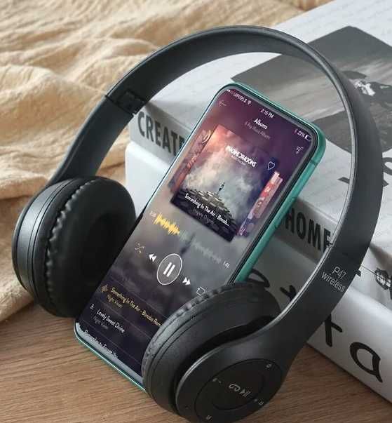 Słuchawki Bezprzewodowe Nauszne P47 Bluetooth Mikrofon Zasięg Duży Mp3