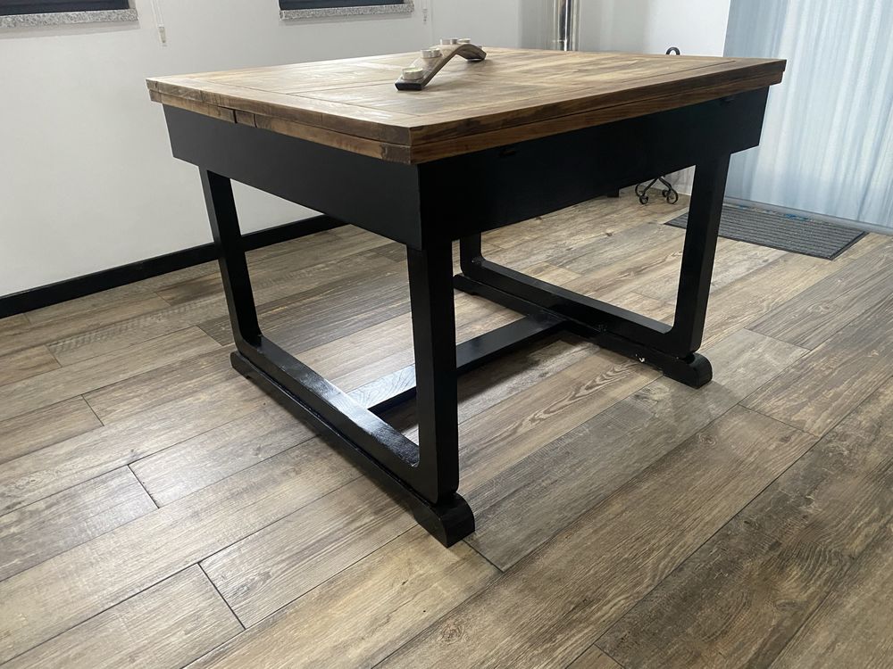 Mesa jantar madeira extensivel feita a mao