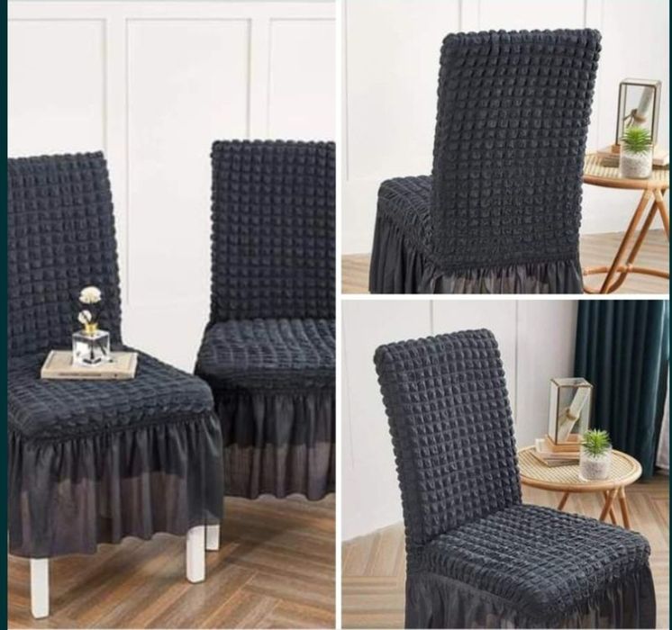 Pokrowce na krzesła gofrowane dużo kolorów z falbanką