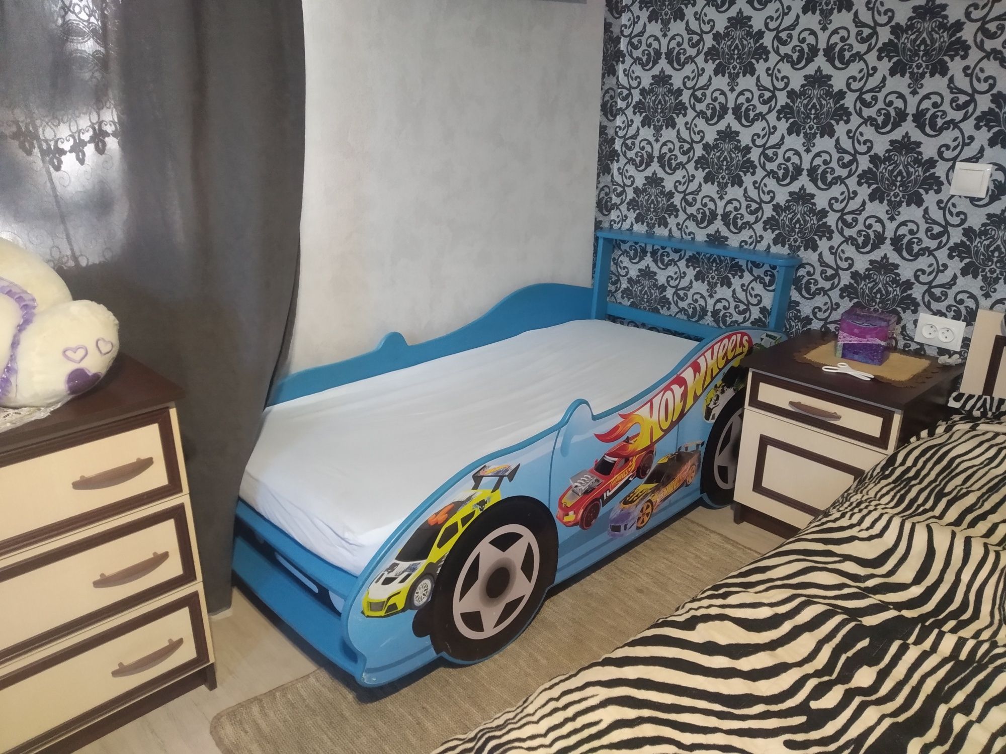 Дитяче Ліжко Машинка З Матрацом)))