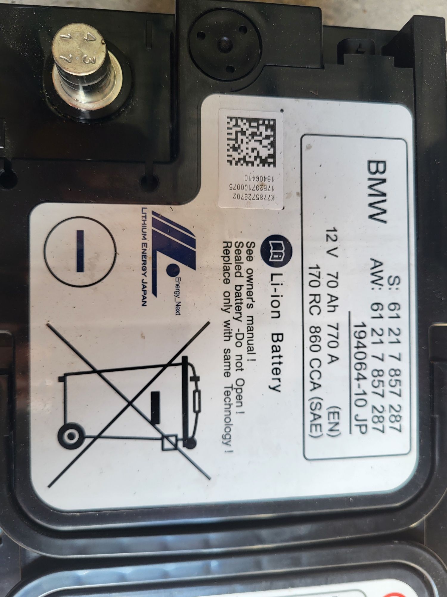 Akumulator Li-ion bmw m5 f90 G30 m8 f92 f93 m3 g80 m4 g82 g83 f82 f83