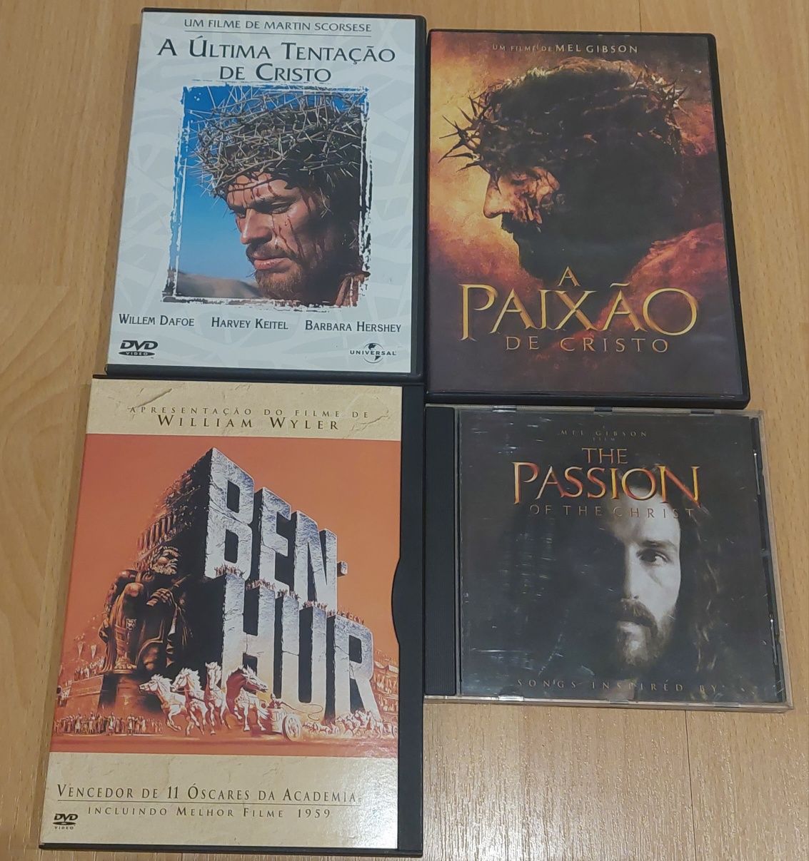 Dvds Ben Hur, Paixão de Cristo,  última tentação de Cristo