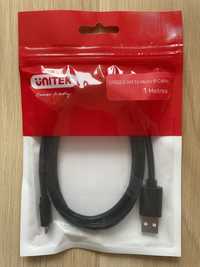 Nowy, zamkniety kabel Unitek USB 2.0-micro USB 1m, YC451GBK