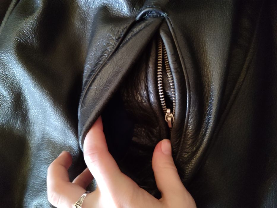 чоловіча зимова шкіряна куртка