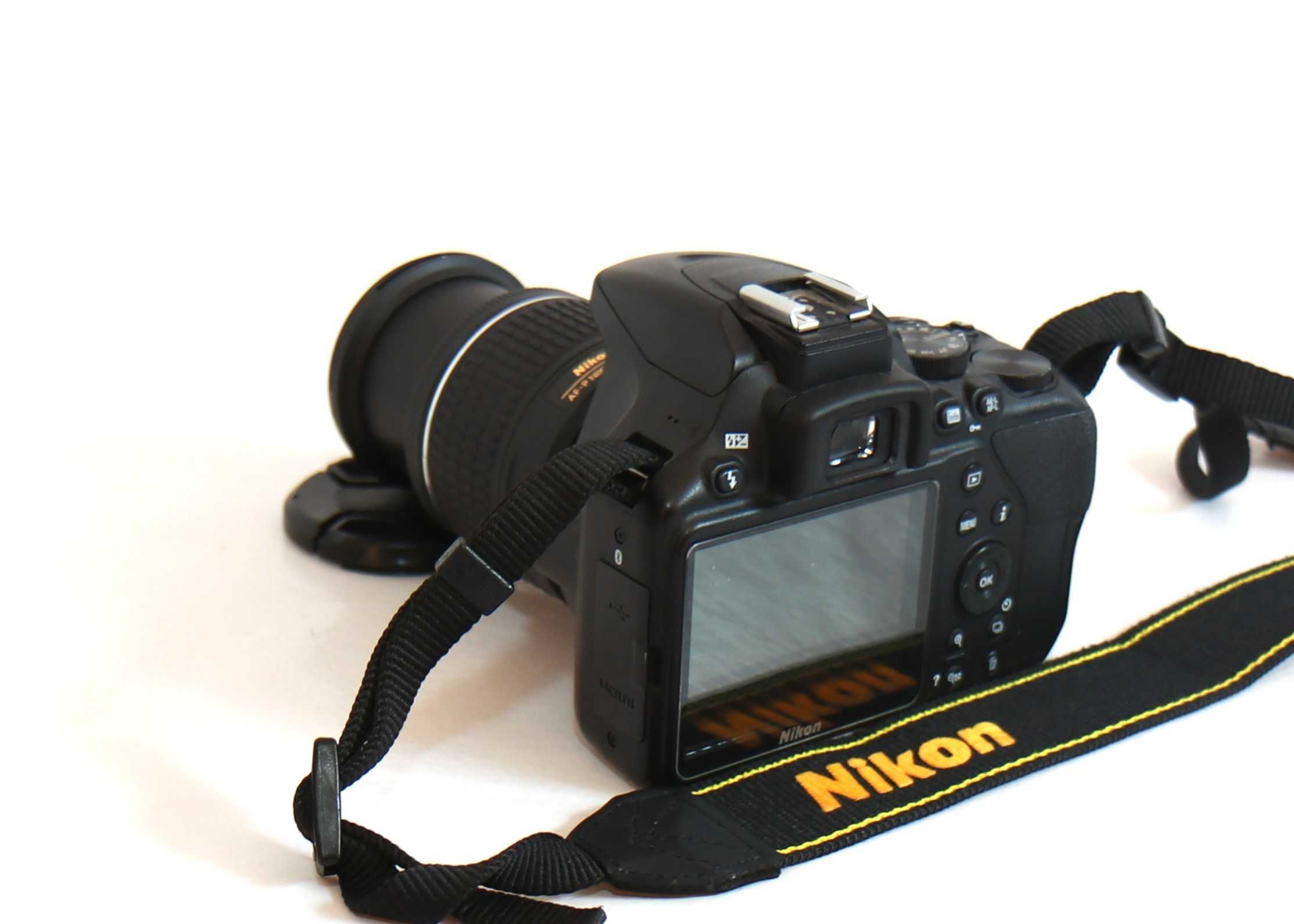 Nikon D3500 com lente Nikon 18-55mm máquina fotográfica digital reflex