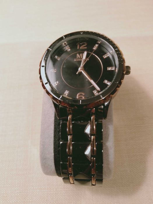 Zegarek naręczny Meister Anker - ceramiczny, kolor czarno złoty