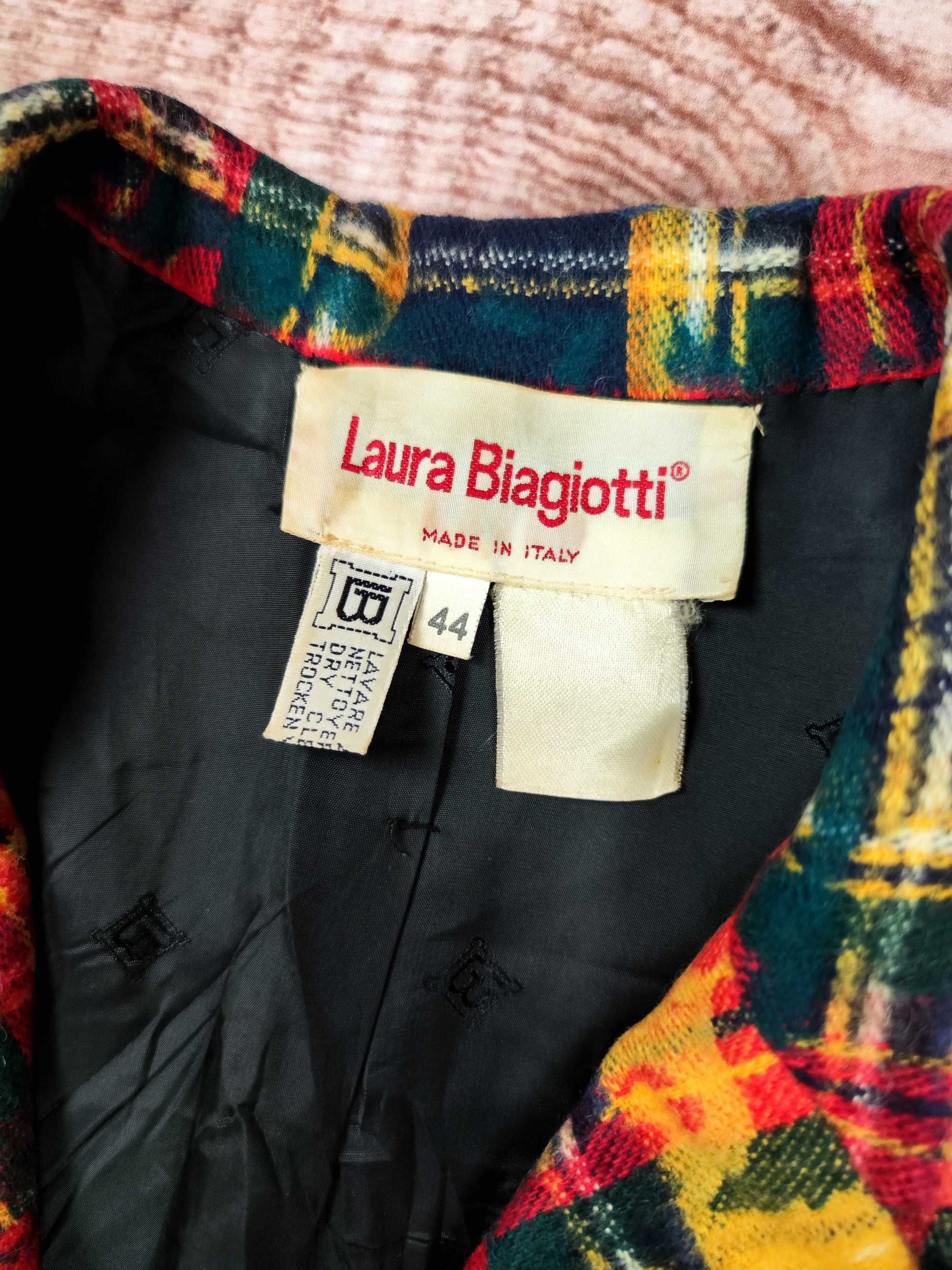Vintage płaszczyk Laura Biagotti wełna kaszmir r. 44
