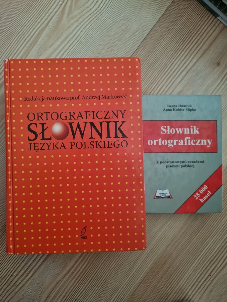 2 słowniki ortografiCzne języka polskiego
