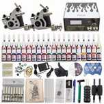 Novo kit profissional tatuagem 2 máquinas 40 tintas e todo o material