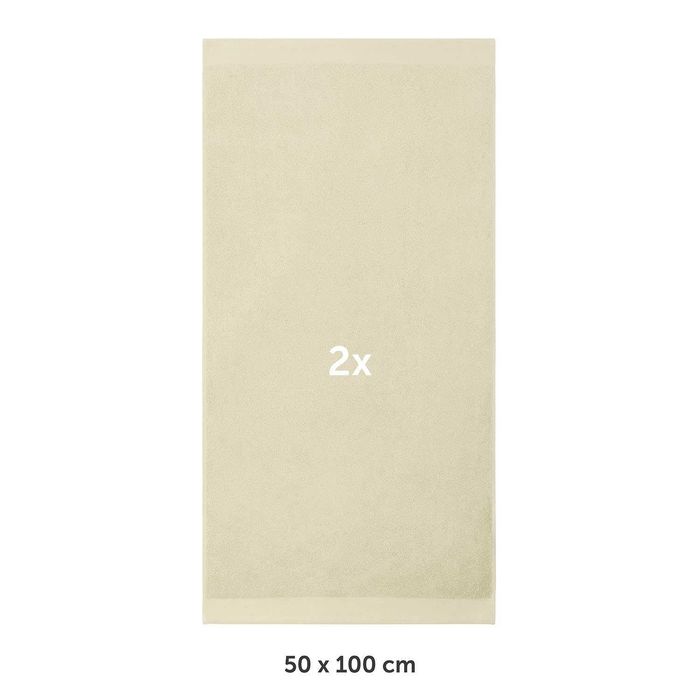 2x Ręcznik łazienkowy Blumtal 50x100cm 100% bawełna Beżowy