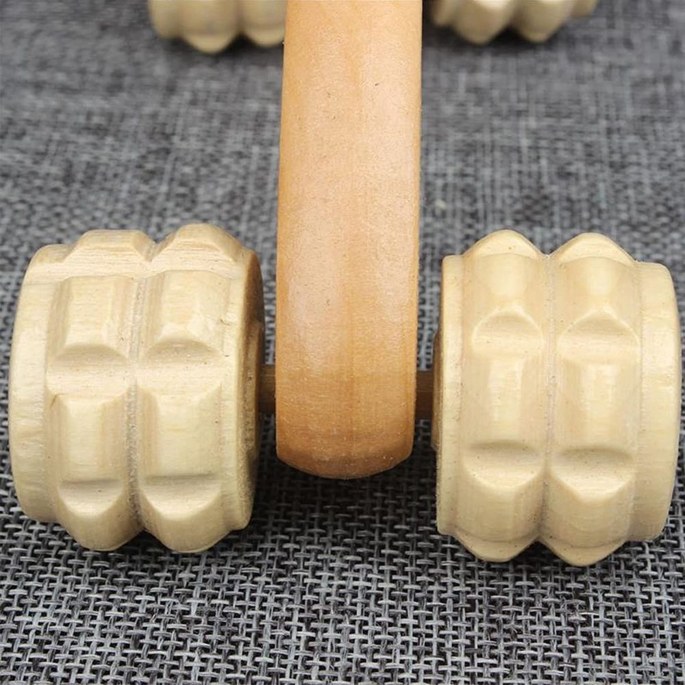 Roller Drewniana Rolka do Masażu Pleców Nóg Masażer Karku Szyi Brzucha