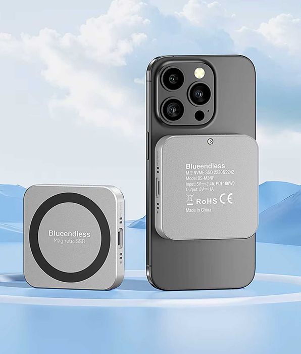 Magnetyczna obudowa SSD M.2 iPhone 2230/2242 NVMe USB-C 3.2 10Gbps