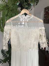 suknia sukienka Little Mistress 38 M ślub wesele koronka ażur