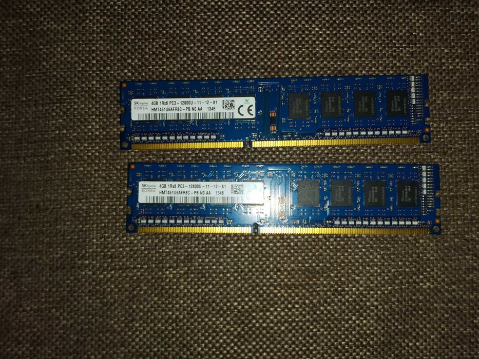 Kości RAM SK hynix 4gb x2 - 1600 MHz. DDR3