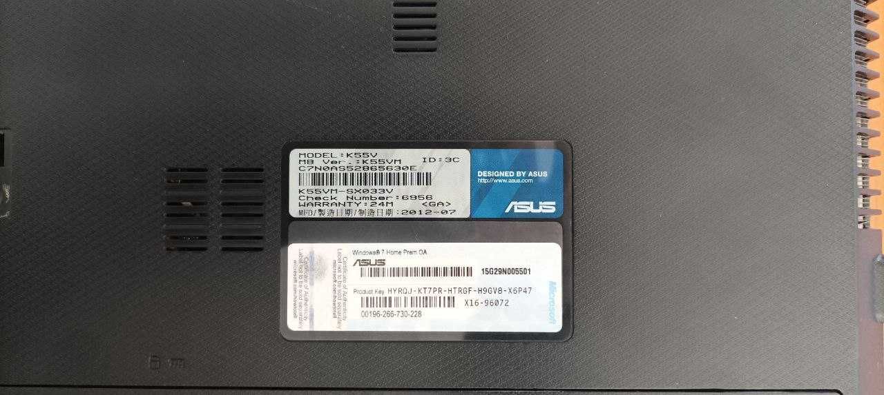 Computador Portátil ASUS K55VM