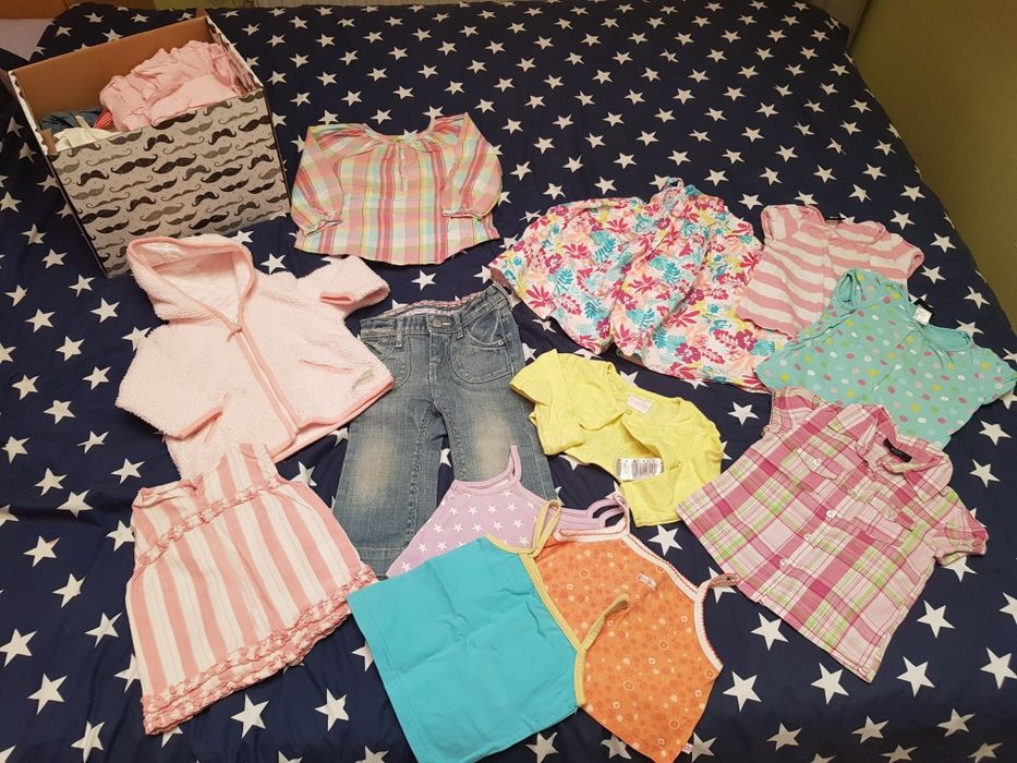 Karton ubranek dla dziewczynki rozm. 80-92