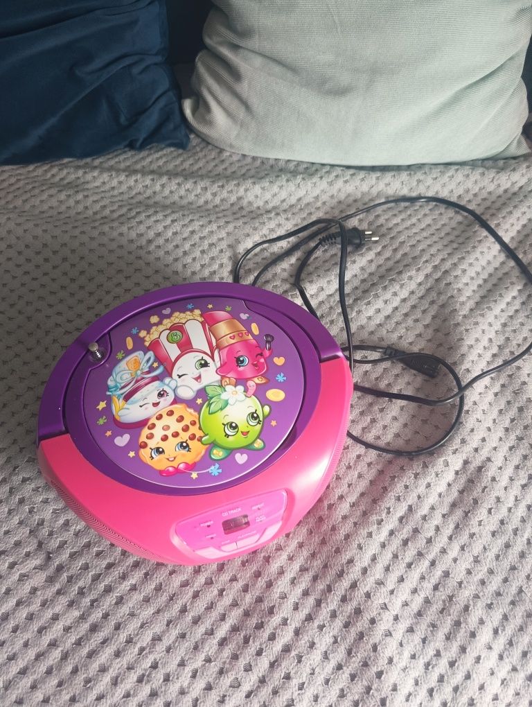 Odtwarzacz CD radio FM boom box shopkins dla dzieci