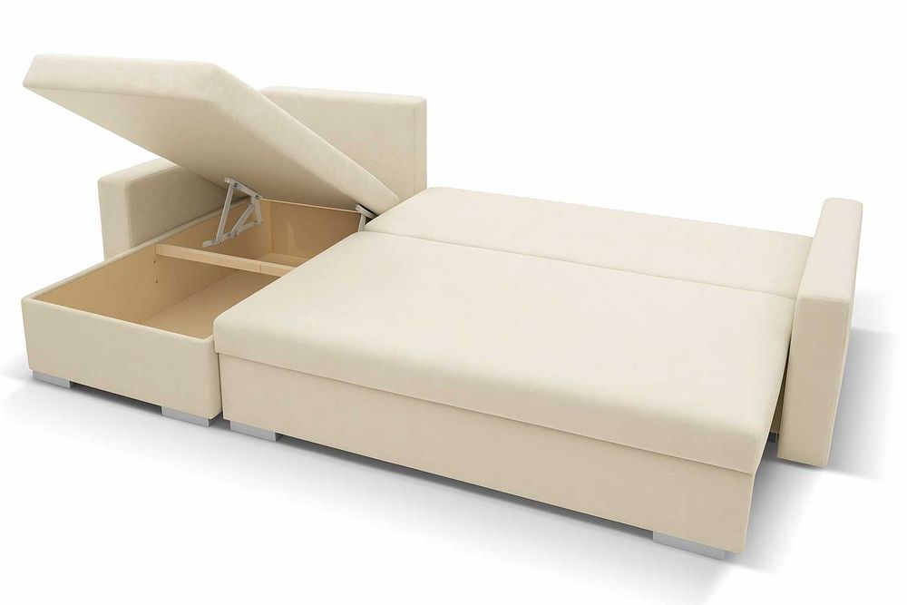 Narożnik Do SalonuJOY Kanapa Sofa Rozkładana 2 Pojemniki Na Pościel
