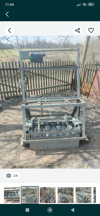 Станок для изготовления шлакоблоков на 4 блока