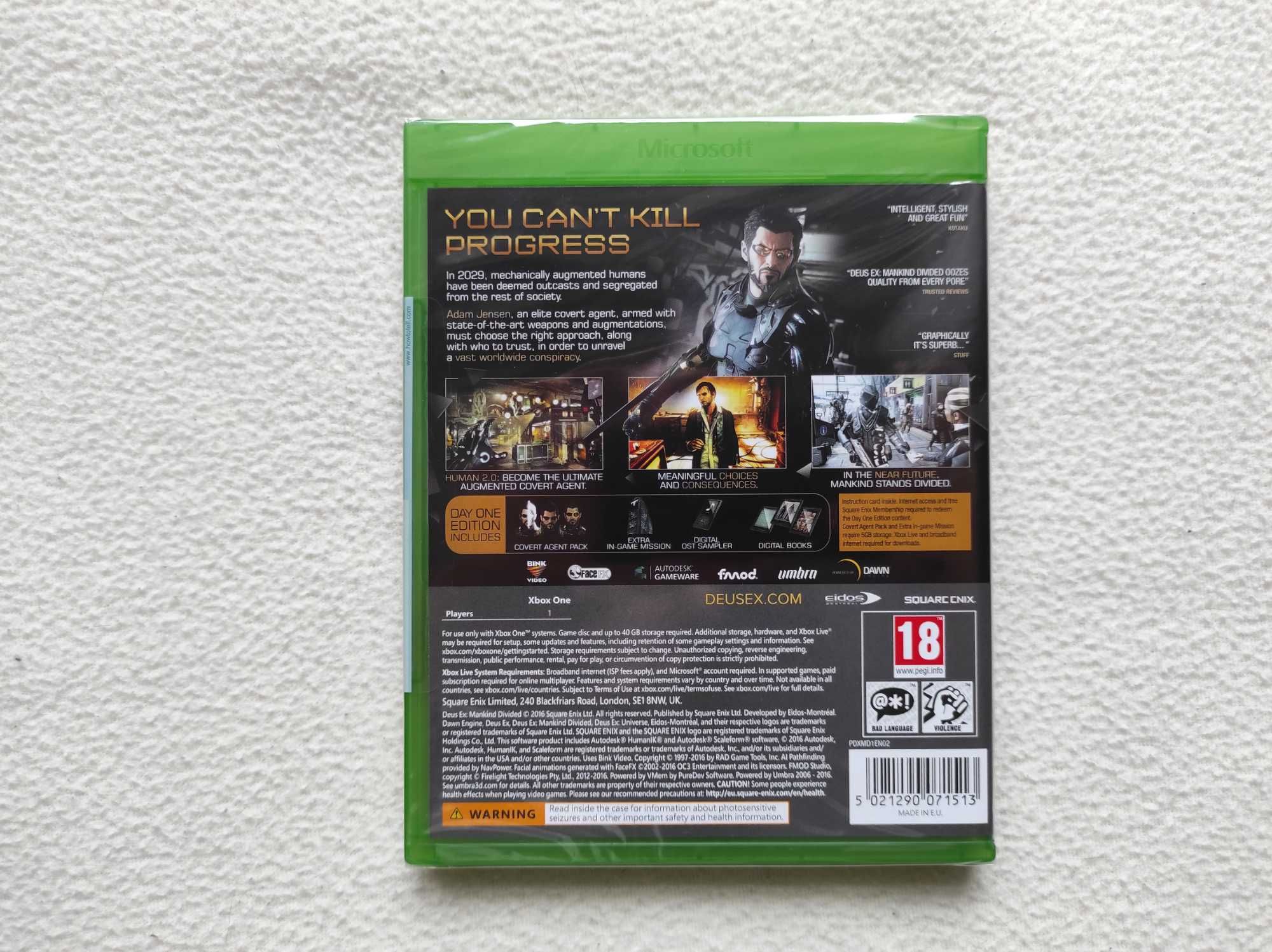 Nowa - Deus Ex Mankind Divided Day One Edition PL - Xbox One