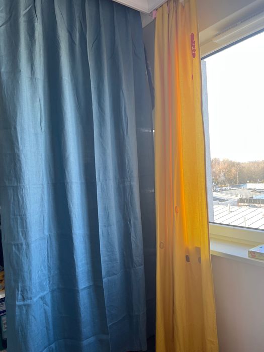 Lniane zasłony Ikea 2 sztuki