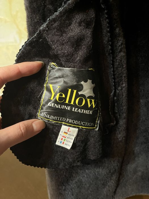 Женская натуральная дубленка.Турция Yellow Genuine Leather