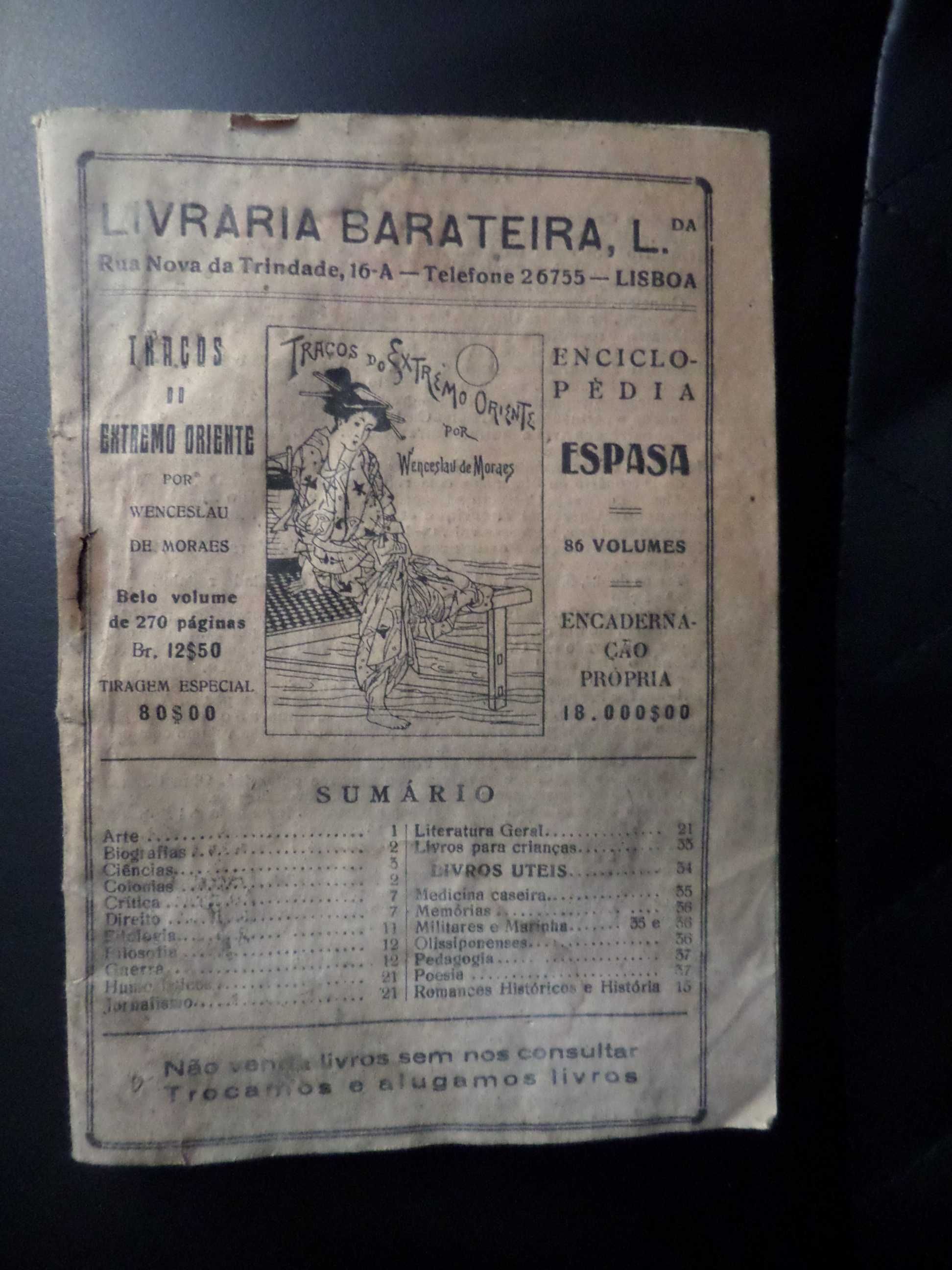 Catalogo antigo de Livros , Livraria Barateira, Lda