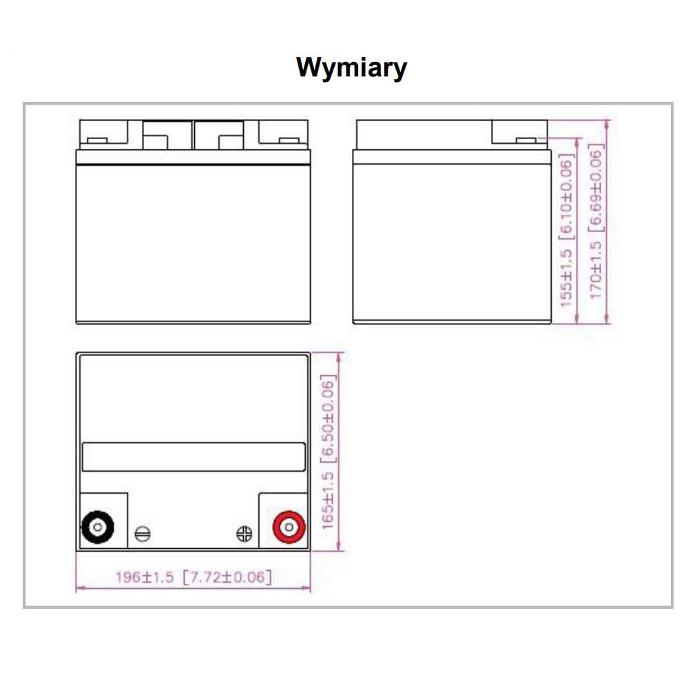 Akumulator 12V 42Ah AGM AWEX (ŻELOWY) – NOWY – do wózka inwalidzkiego