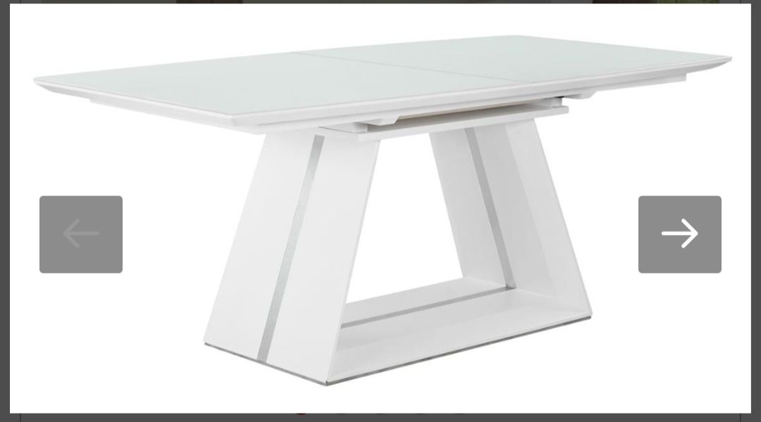 Mesa Extensível Branco e Carvalho