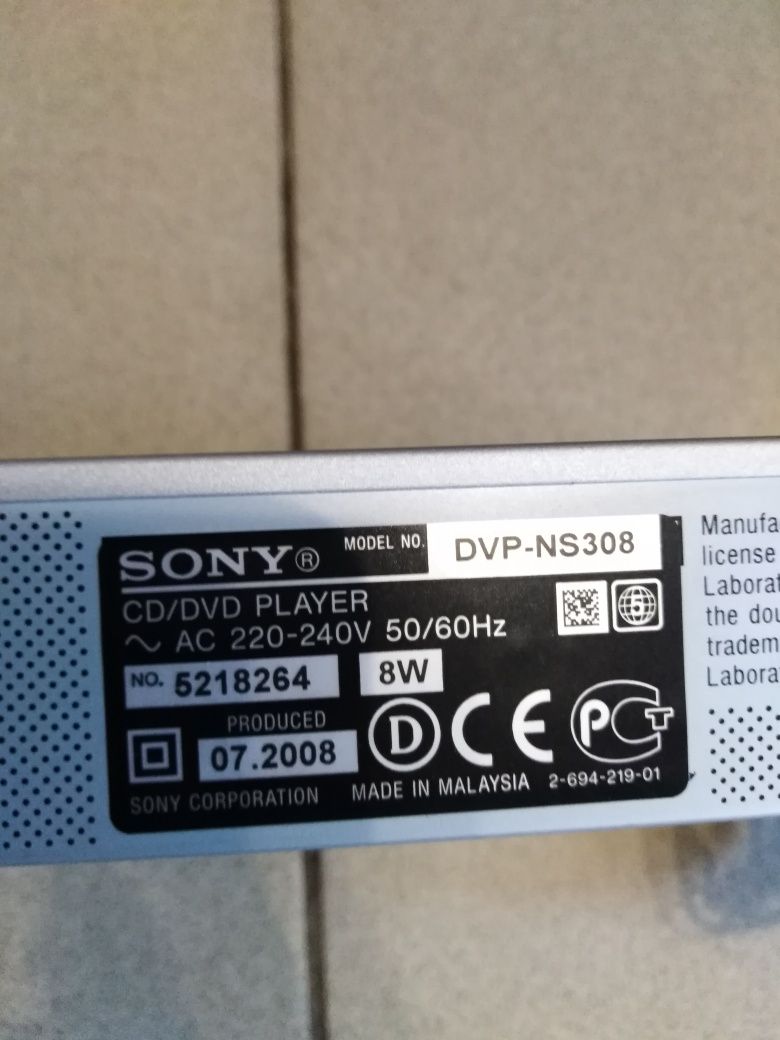 CD/Dvd Player Sony