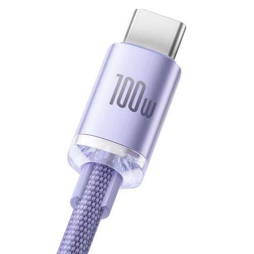Baseus kabel przewód USB Typ A - USB Typ C 100W 1,2m fioletowy fast