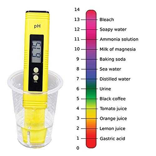 Ecrã digital de mão PH Tester, qualidade da água