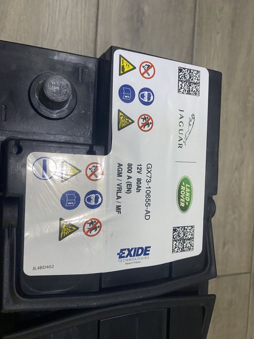 Акумулятор AGM/VRLA/MF 80AH 800A 12V GX73-10655-AD Jaguar Land Rover