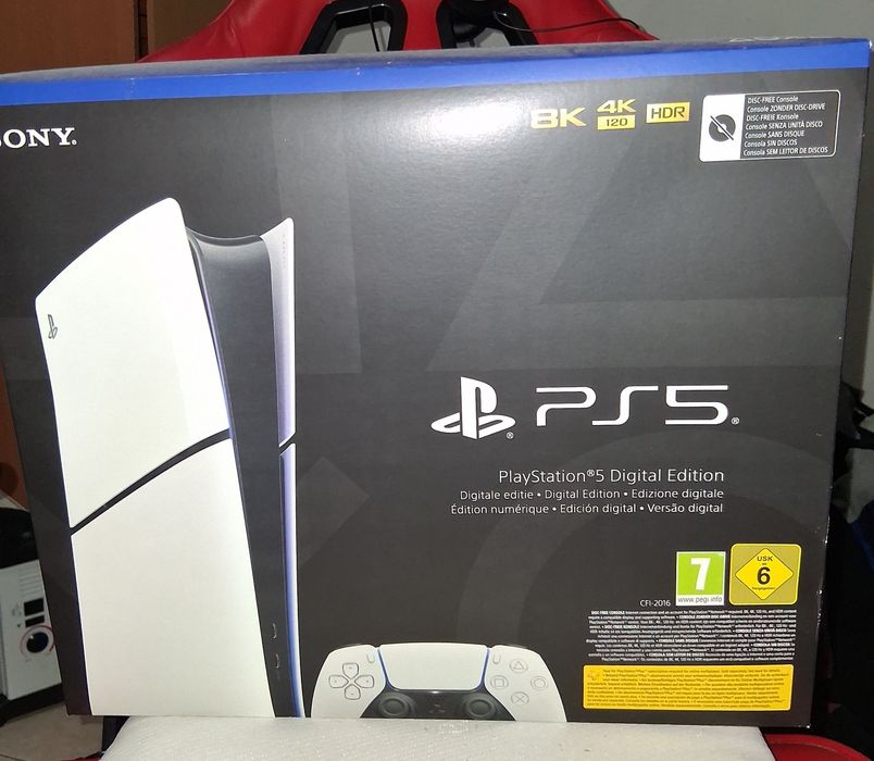 PS5 Digital Slim 1TB com 1 ano de garantia
