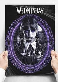 PIĘKNY duży plakat filmowy WEDNESDAY Addams 17