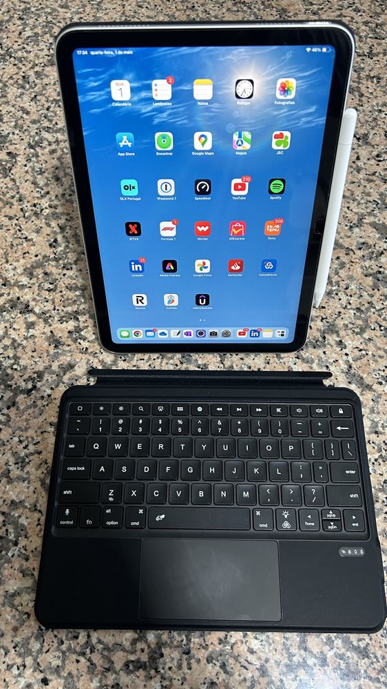 Capa com teclado para ipad 10 geração