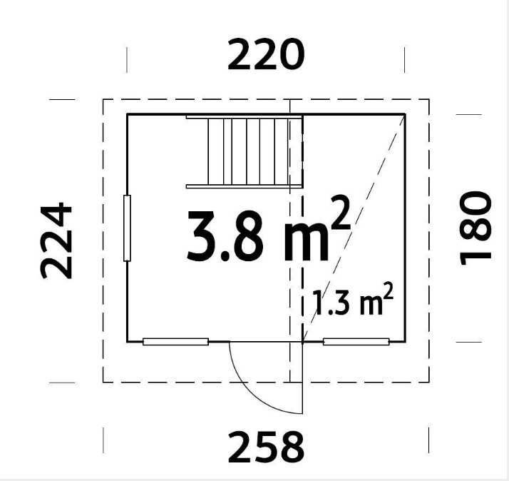 Drewniany Domek Ogrodowy Dla Dzieci TOM 3,8 m2