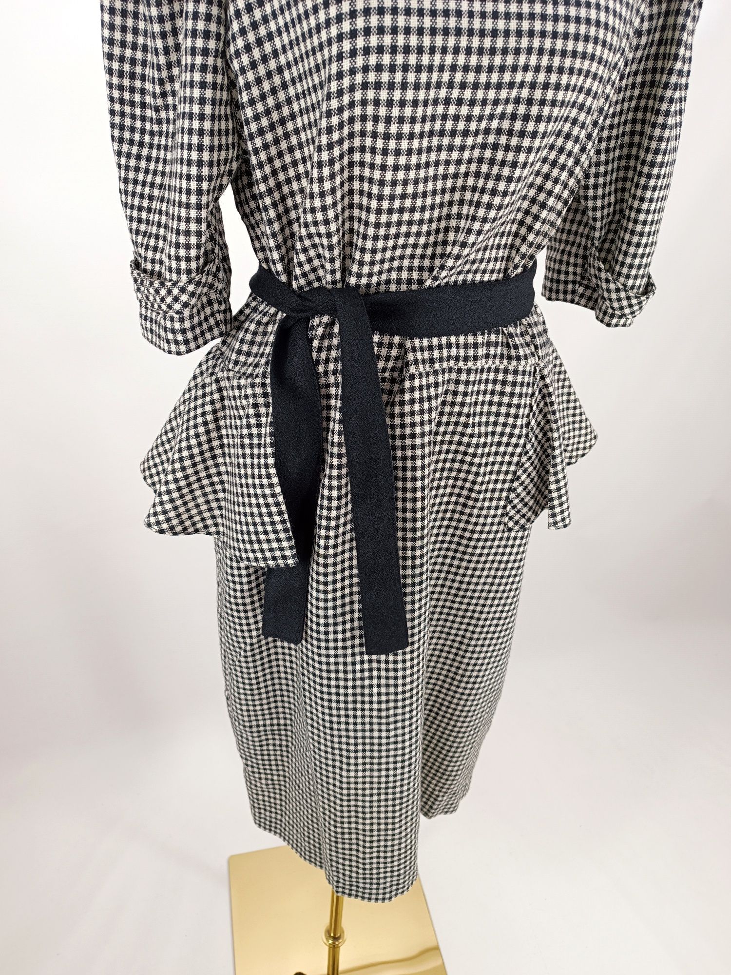 Sukienka w pepitkę, lata 70., vintage