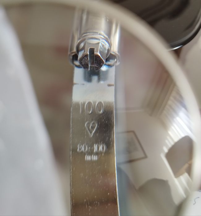 Abraçadeiras metálicas de inox 80-100 mm (NOVAS)