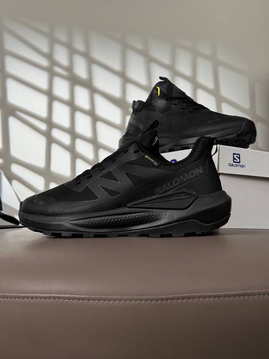 Чоловічі кросівки саломон Salomon Elixir Activ GTX All Black [41-46]