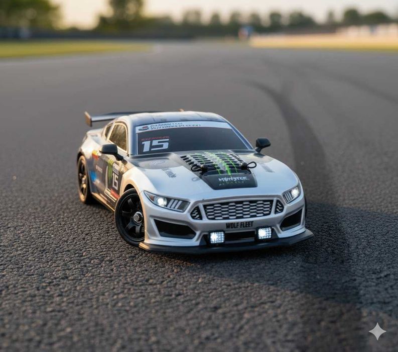 Машинка на радіоуправлінні 18км/год 29см 7,4V + 4 запаски для дрифта