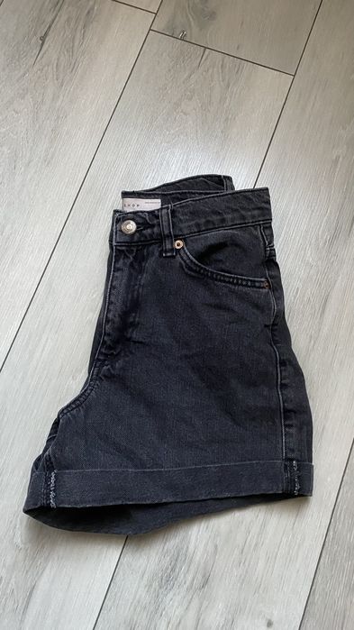 Spodenki TOPSHOP 34 jeansowe szorty damskie bawełna czarne