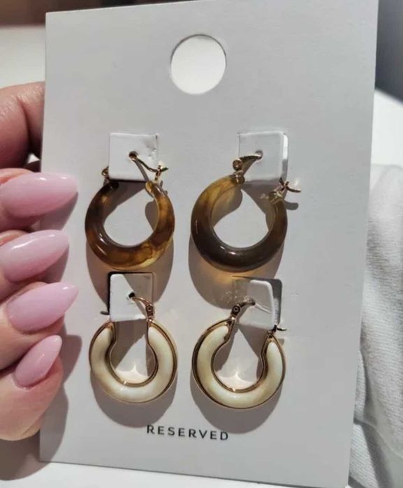 Kolczyki 2 pary kobiece